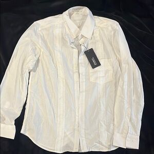 Elegant White Dress Shirt for Men